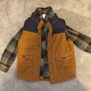 Tommy Bahama boys 5t flannel and vest set.